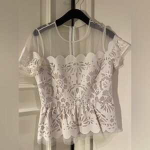 Elegant White Lace Women Top by BCBG